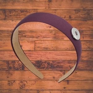Plum Snap Button Hairband.